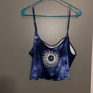 Zodiac print crop top